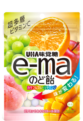 e-maのど飴　カラフルフルーツチェンジ〈袋タイプ〉